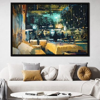 Cozy Restaurant Canvas Wall Art