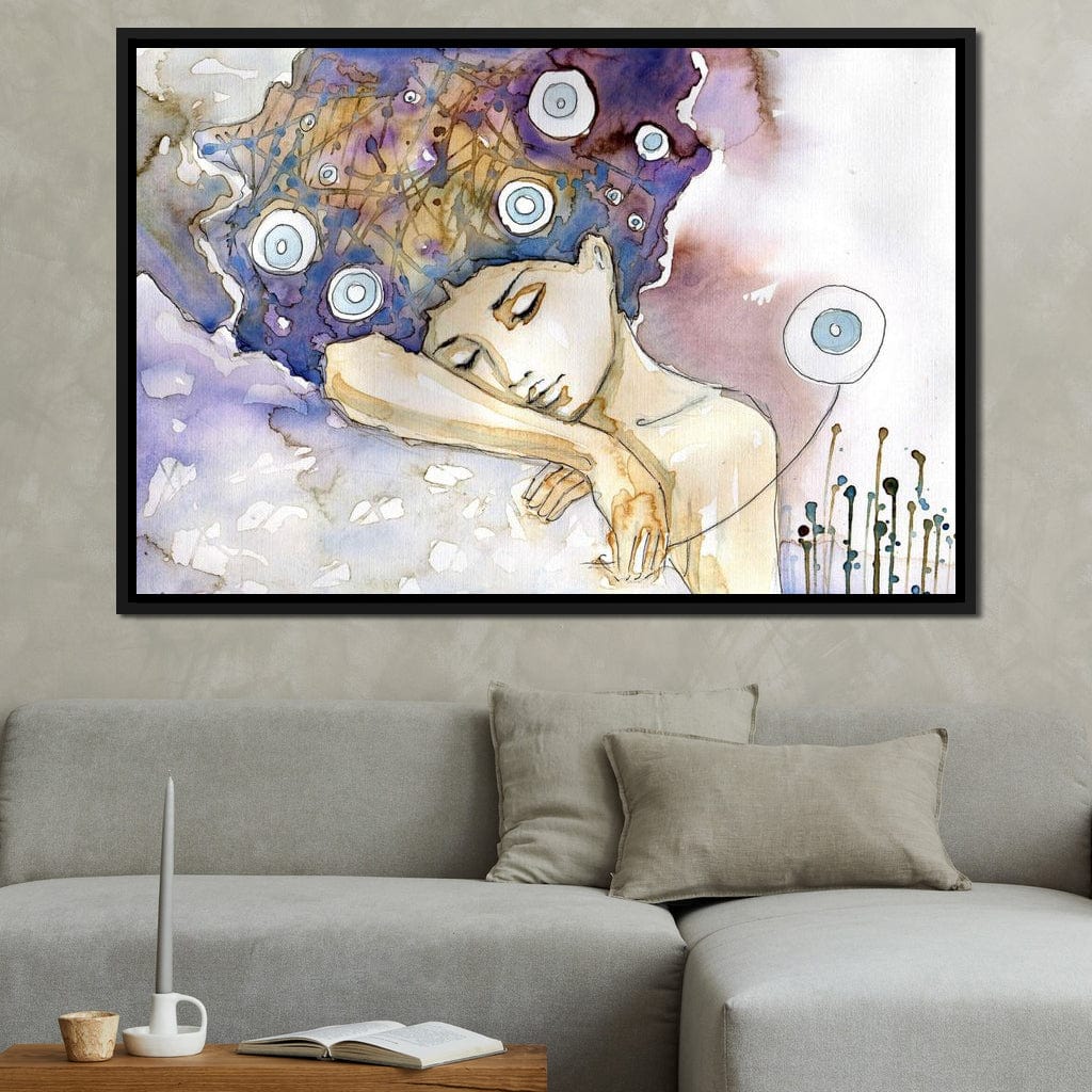 Lost in her Dreams Canvas Wall Art