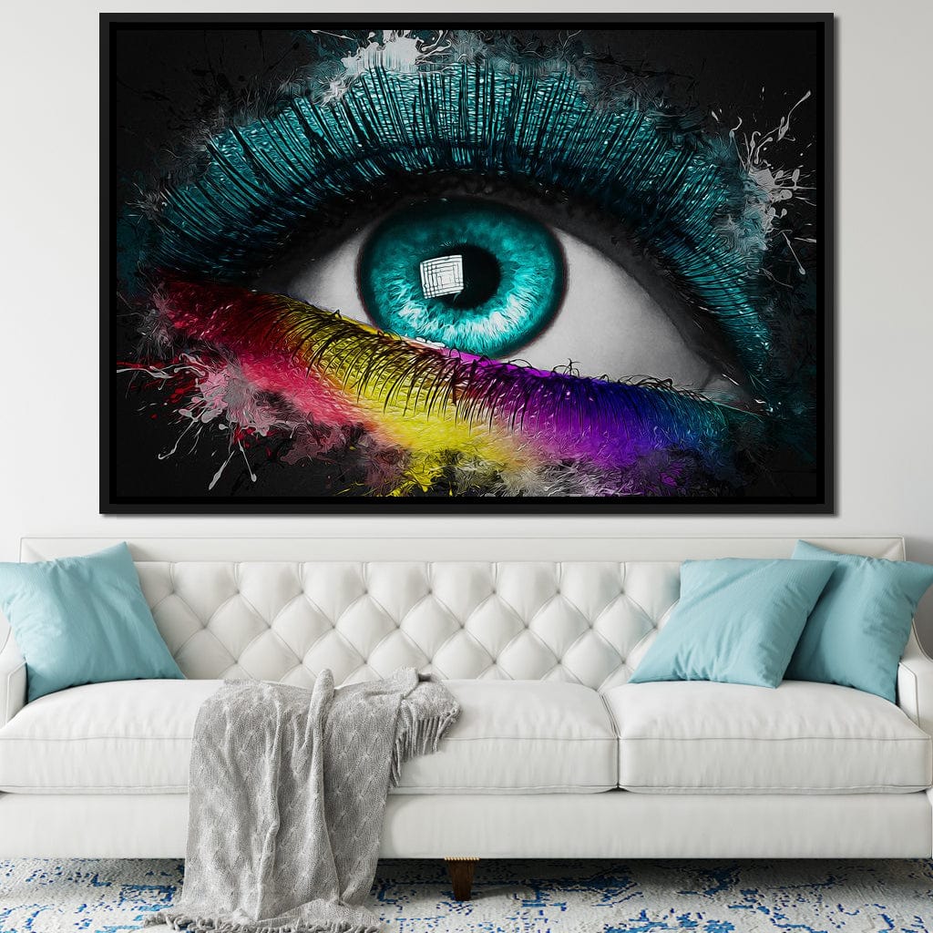 Colorful Eye Splash Art Canvas Wall Art