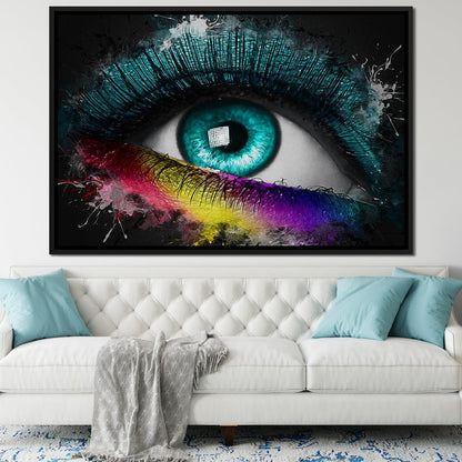 Colorful Eye Splash Art Canvas Wall Art