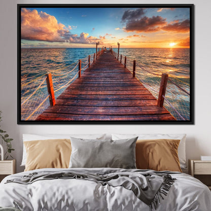 West Coast Sunset Canvas Wall Art