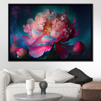 Peonie Flower 1 Canvas Wall Art