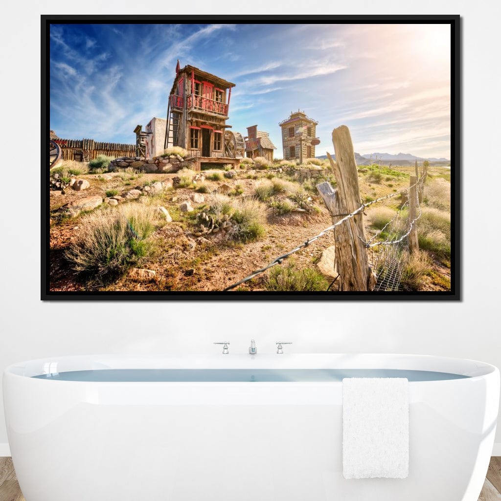 Abandoned Western Town Canvas Wall Art