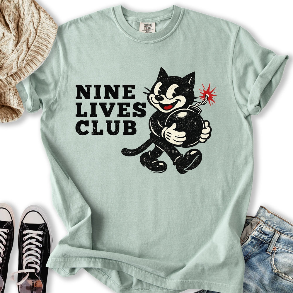 Vintage Nine Lives Club Relaxed Tee