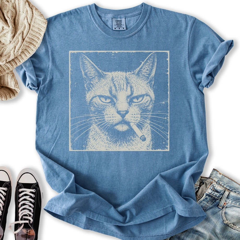 Smokes & Side-Eyes Cat Relaxed Tee