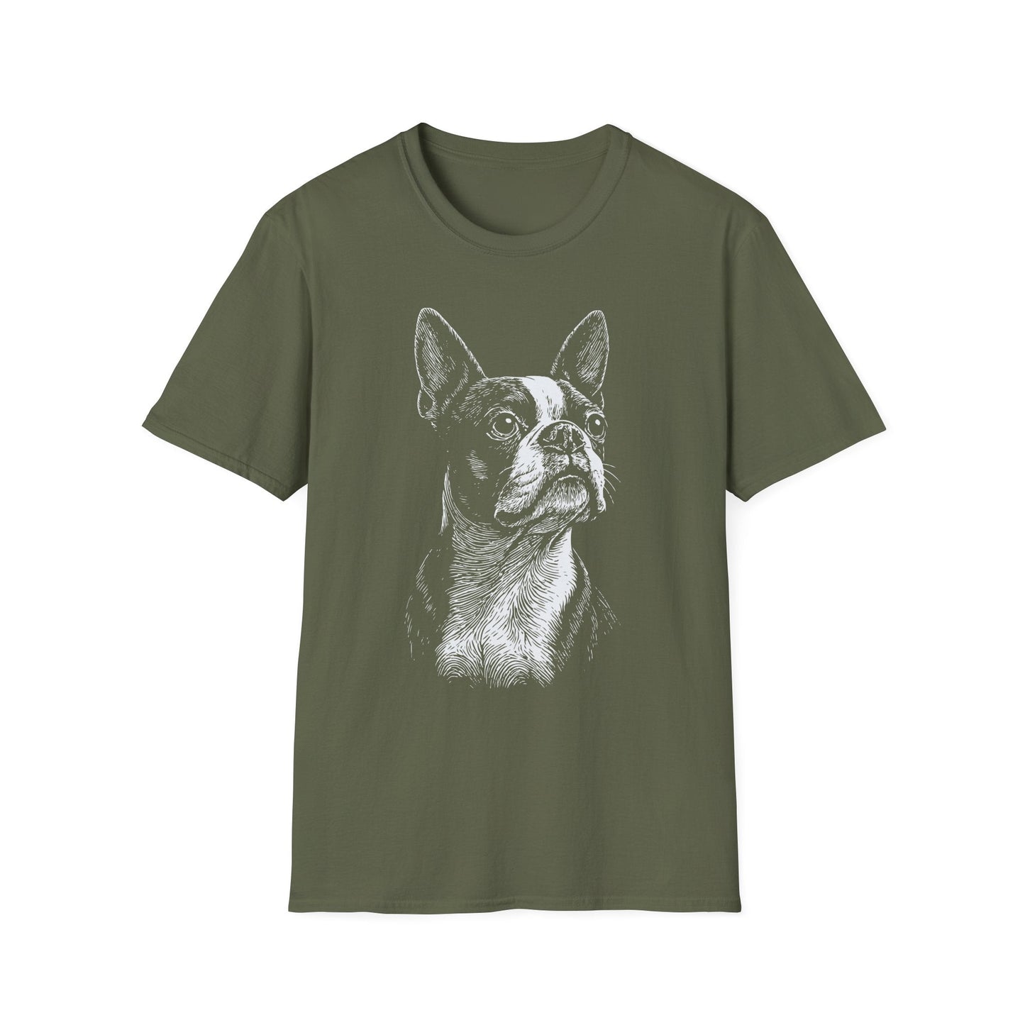 Boston Terrier Line Print Tee