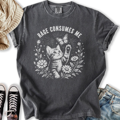 Rage Consumes Me Kitten Relaxed Tee