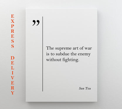 Sun Tzu Quote Canvas Print Philosophy Quotes Sun Tzu Wall Art Life Quotes Sun Tzu Print Inspiring Teacher Gift Coworker 