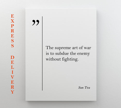 Sun Tzu Quote Canvas Print Philosophy Quotes Sun Tzu Wall Art Life Quotes Sun Tzu Print Inspiring Teacher Gift Coworker 
