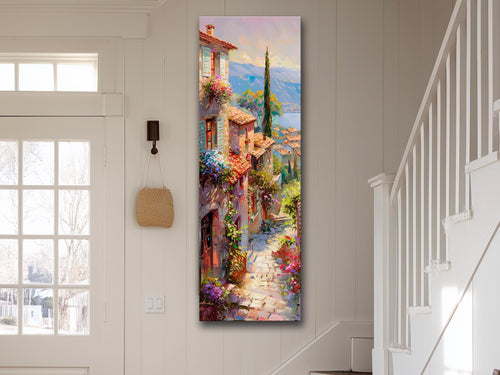 Italian Landscape Canvas - Scenic Lake Como Wall Art | Framed & Ready to Hang