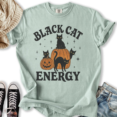 Black Cat Energy Relaxed Tee