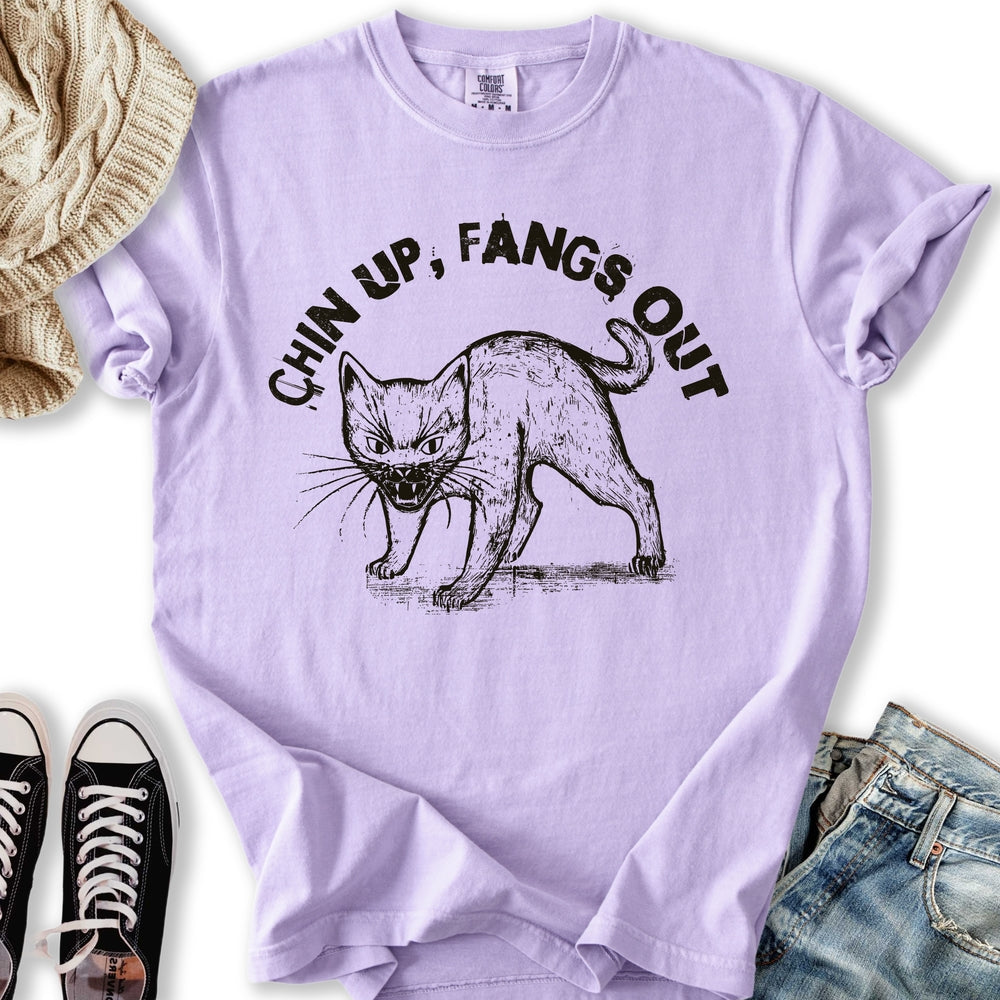 Chin Up Fangs Out Relaxed Tee