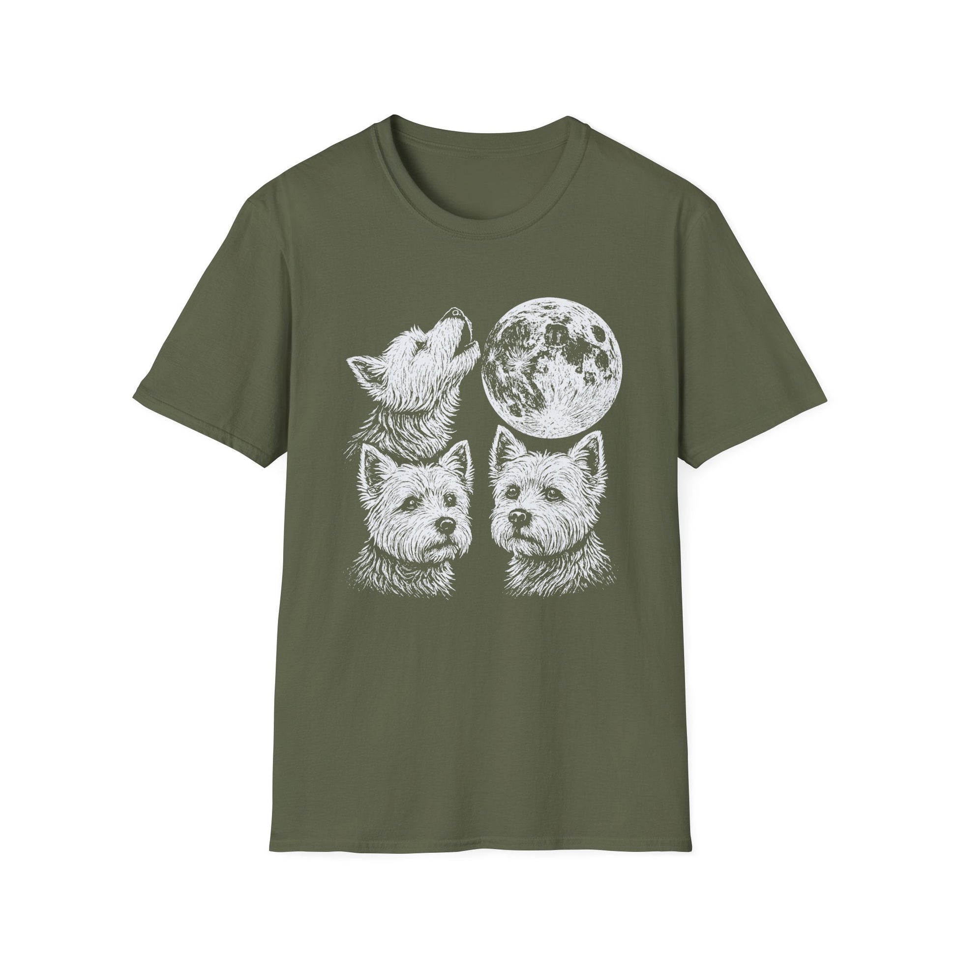 Three Westie Moon Tee