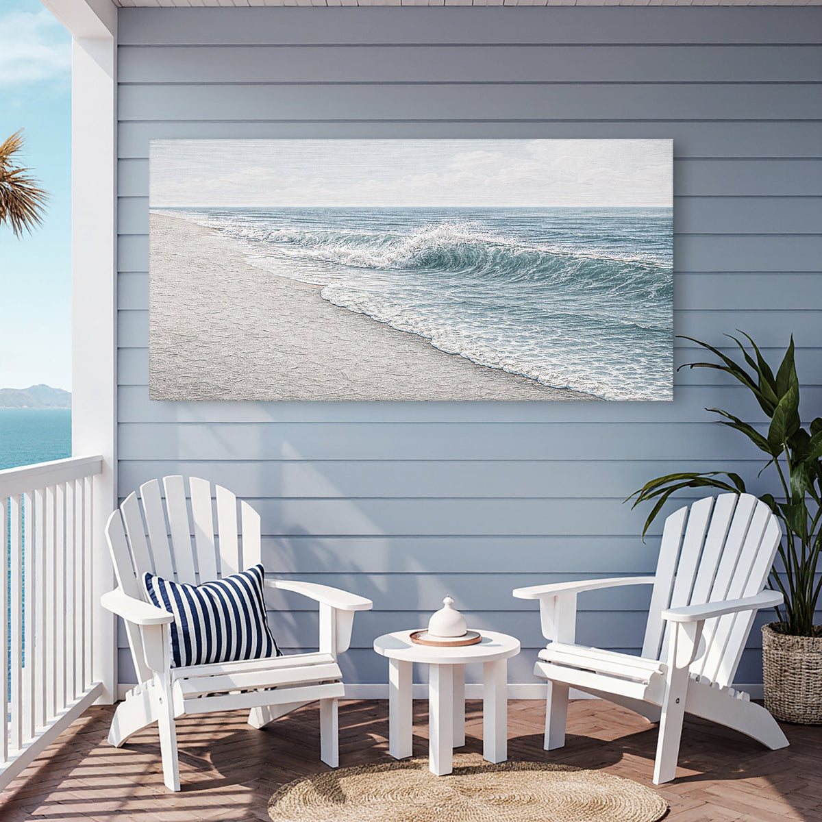 Abstract Beach Shore Wall Art II