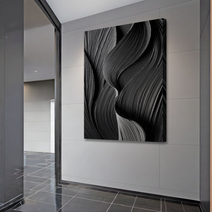 Minimalist Black Monochromatic Wall Art