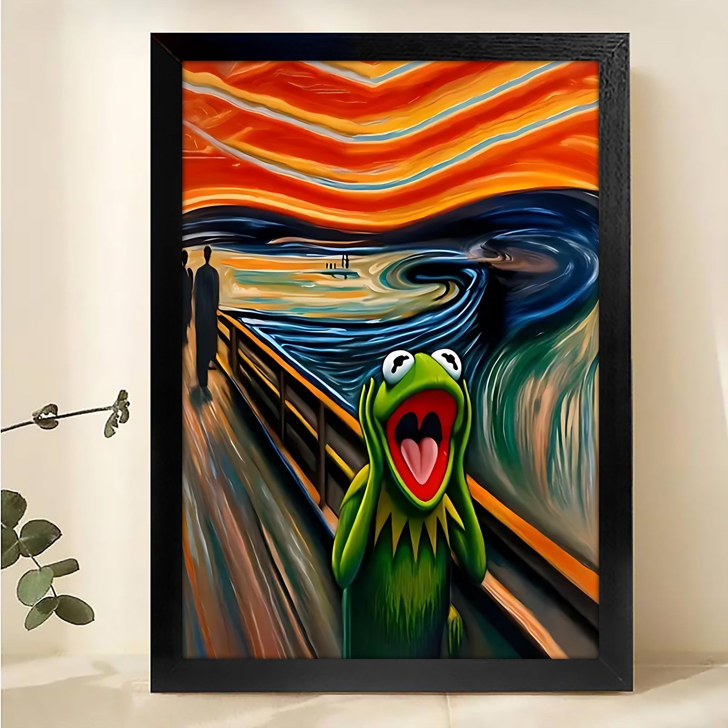W083 Natural Wood Canvas – Abstract Art | Perfect for Living Room & Office