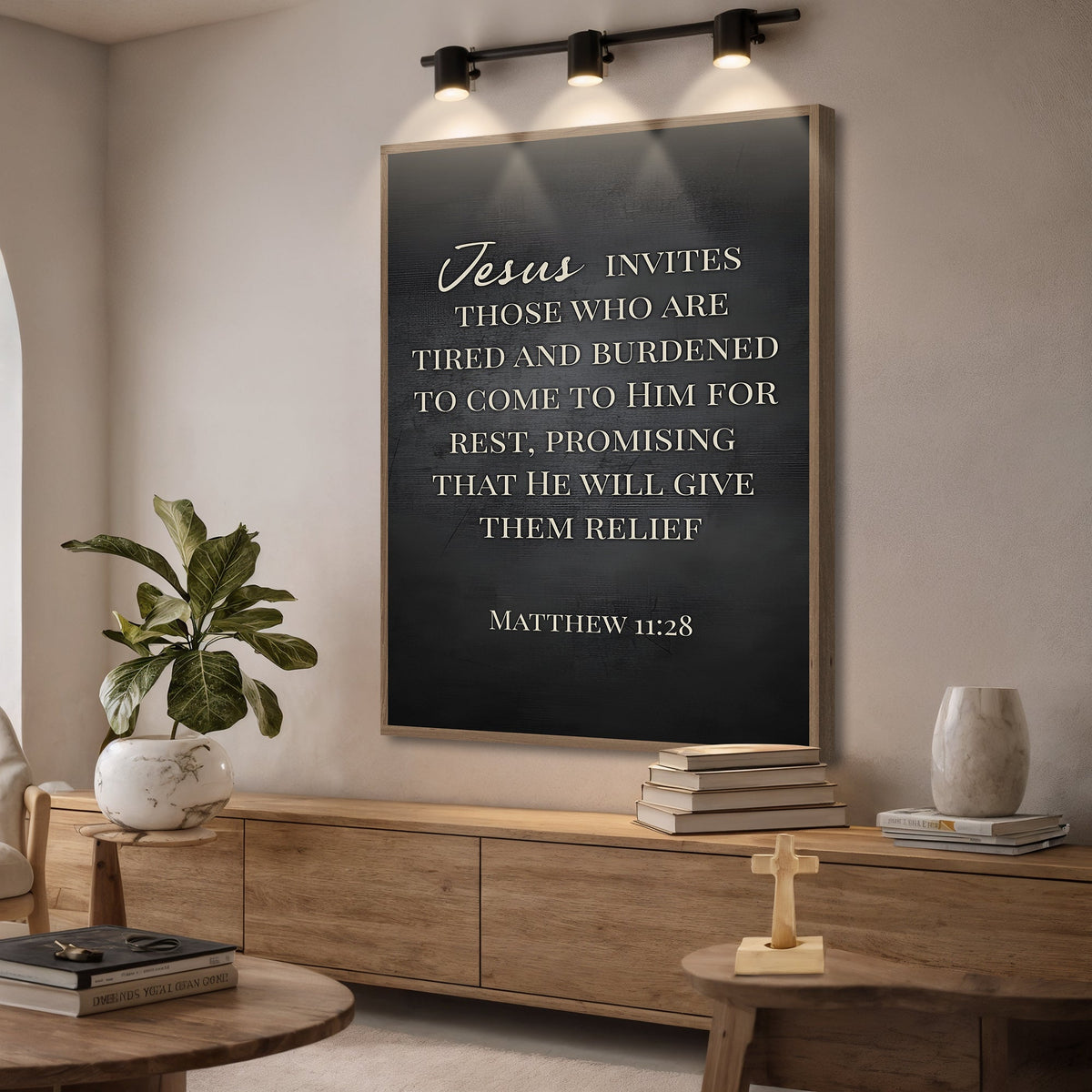 Jesus Invites - Matthew 11:28 Faith Sign