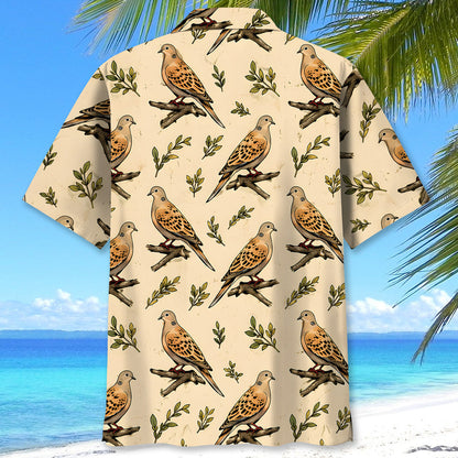 Vintage Wild Dove Pattern Hawaiian Shirt