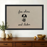 Grow Shine and Listen Minimalist Dog – Heartwarming Pet Wall Art on Natural Wood Canvas