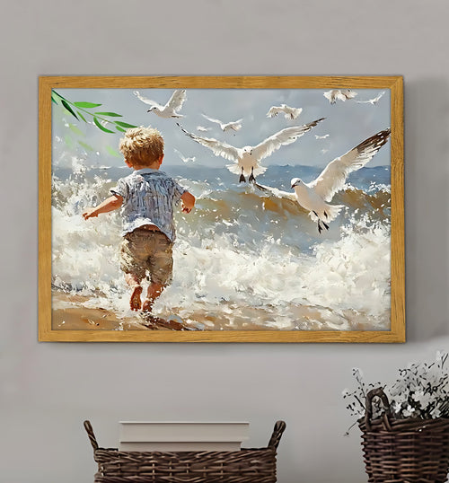 W138 Natural Wood Canvas – Abstract Art | Perfect for Living Room & Office
