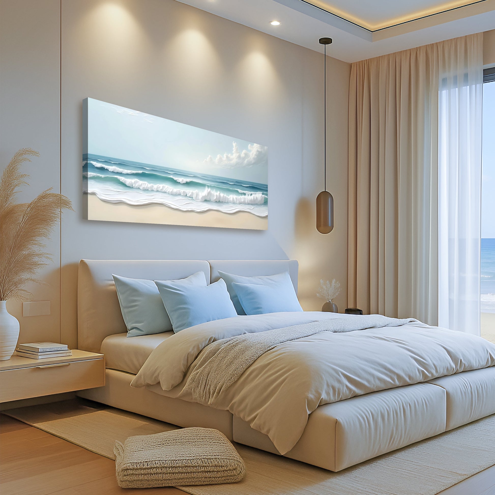 Serene Ocean Wave Coastal Wall Art XIV