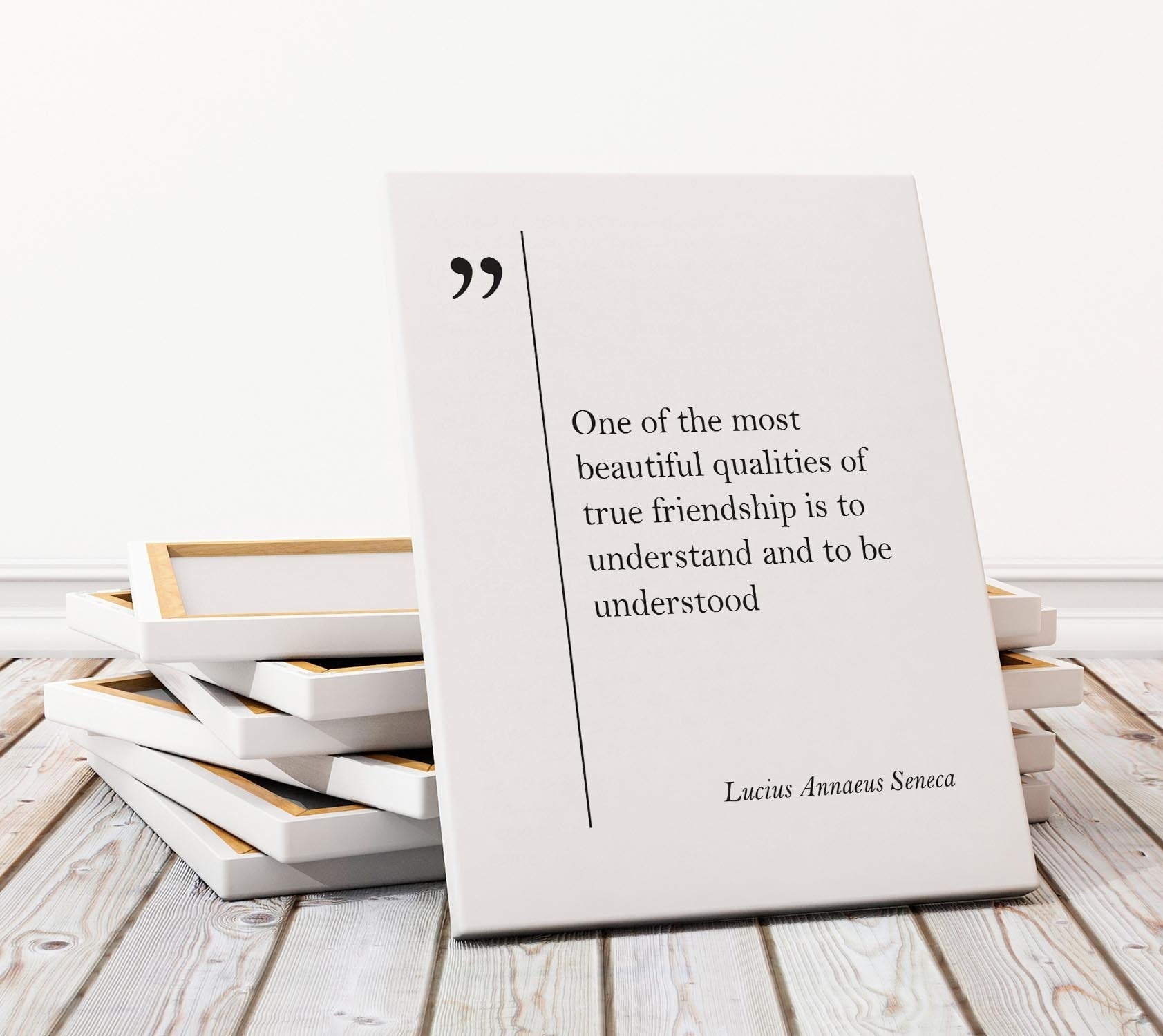 Seneca Quote Canvas Print - Framed Floating Frame Cotton Canvas Art Ready to Hang