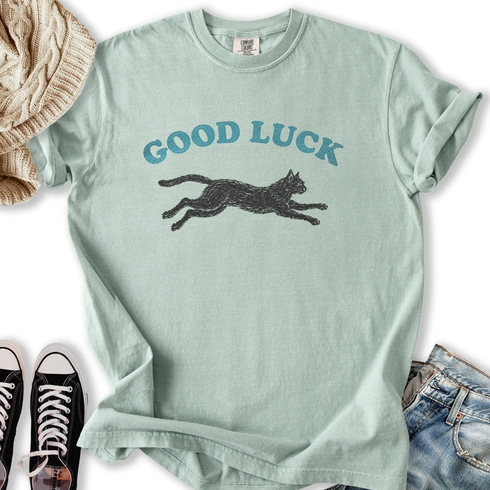 Good Luck Black Cat Relaxed Tee