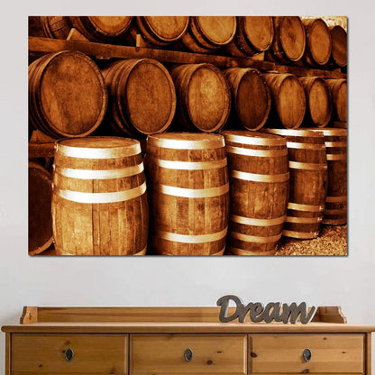 Tequila Barrels Canvas Wall Art