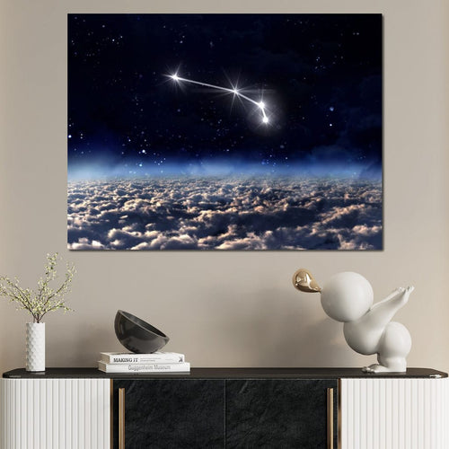 Aries Horoscope Constellation Canvas Wall Art