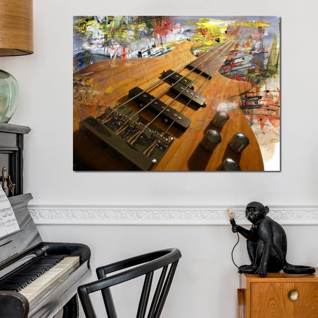 Bass Guitar Canvas Wall Art