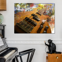 Bass Guitar Canvas Wall Art