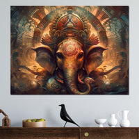 Majestic Ganesha Canvas Wall Art