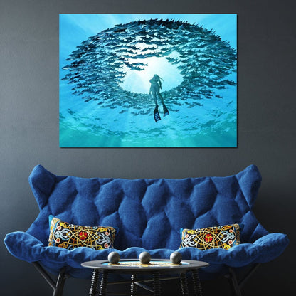 Eye of the Ocean Canvas Wall Art