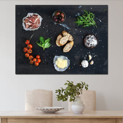 Sandwich Ingredients Canvas Wall Art