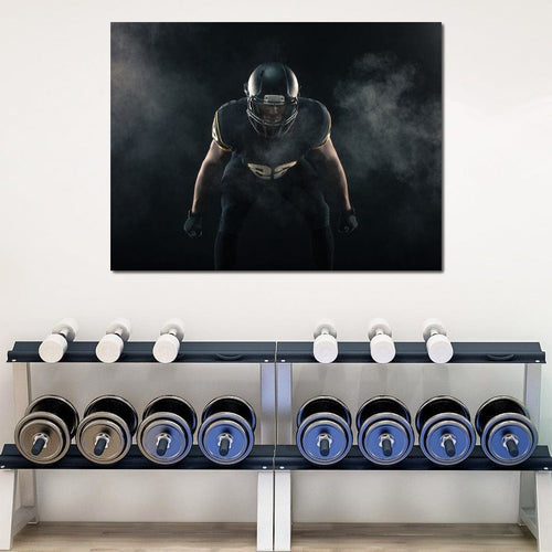 Football Athlete Canvas Wall Art