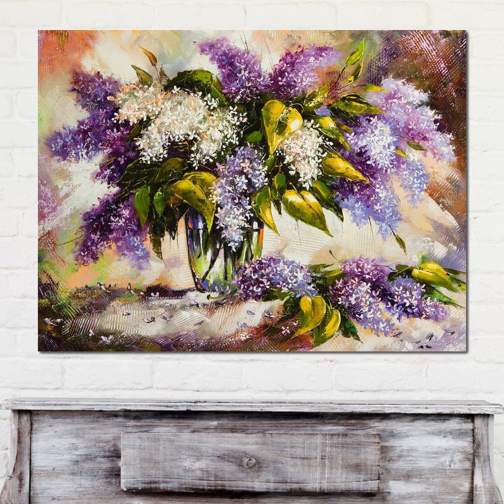 Lilac Bouquet Canvas Wall Art
