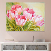 Pink Tulips Canvas Wall Art