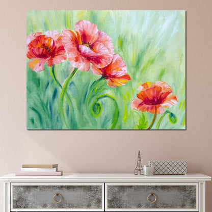 Summer Poppies Canvas Wall Art