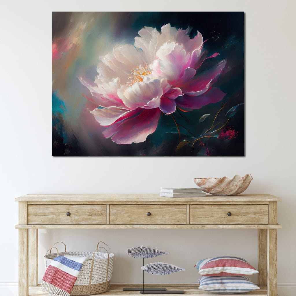 Peonie Flower 3 Canvas Wall Art