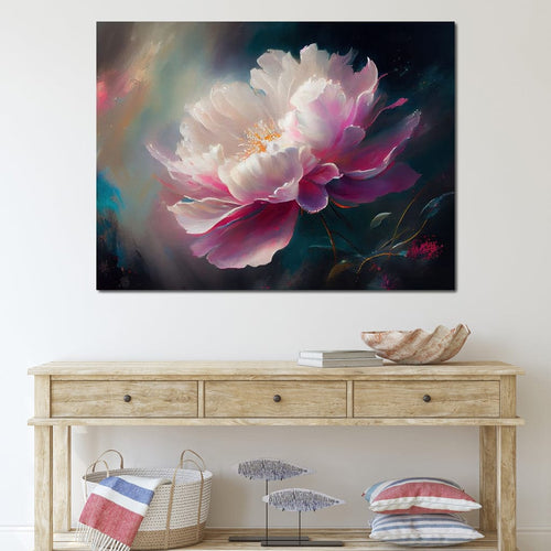 Peonie Flower 3 Canvas Wall Art