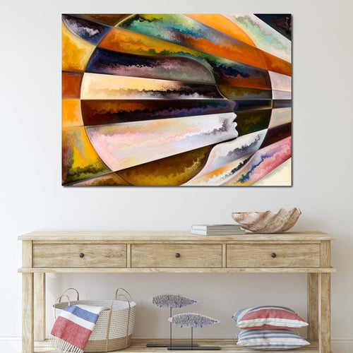 Colored Visage Canvas Wall Art