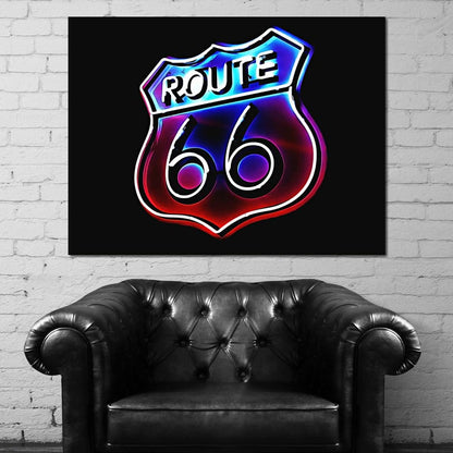 Route 66 Canvas Wall Art