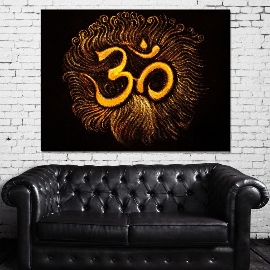 Golden OM Canvas Wall Art