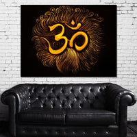 Golden OM Canvas Wall Art