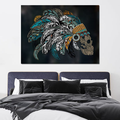 Ornamental Skull Canvas Wall Art