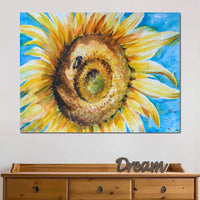 Golden Sunflower Canvas Wall Art