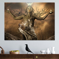 Tree Shaman Canvas Wall Art