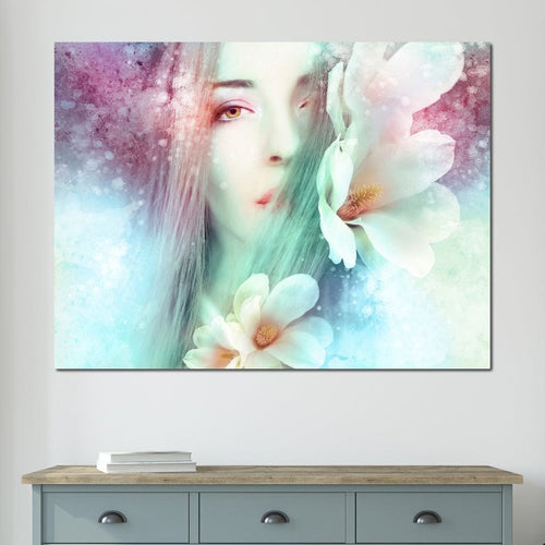 Spring Lady Canvas Wall Art