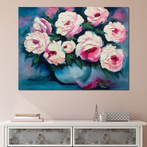 Beautiful Peonies Canvas Wall Art