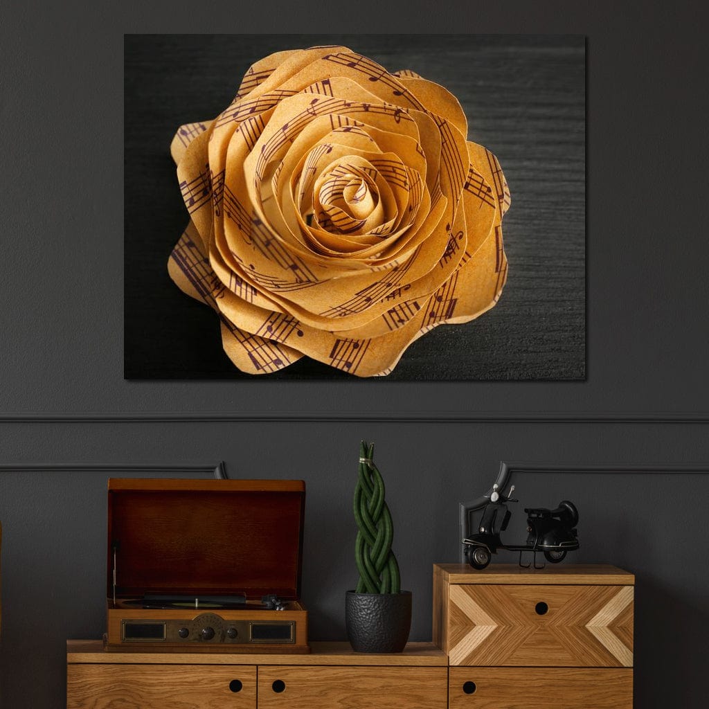 Musical Flower Canvas Wall Art